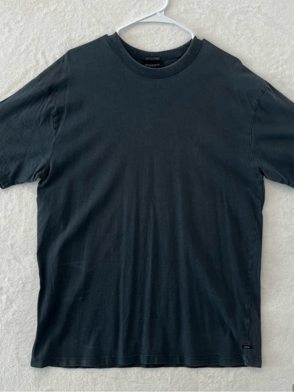 Industrie Crewneck Men’s T-Shirt Tee Short Sleeve Charcoal Wash Medium